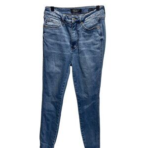 Judy Blue Womens 5/27 Skinny Fit Blue Jeans Distressed Stretch